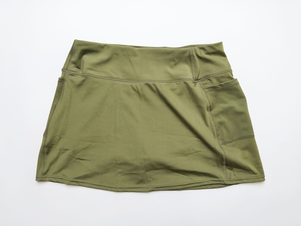 Adrienne Vittadini Sport Skort Womens XL Olive Green Athletic Pockets Stretch